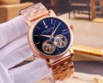 Copy Patek Philippe Complications Watches Rose Gold Black